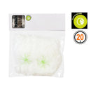 Bolsa de telaraña Glow in the Dark fluorescente de 20 gramos con arañas para decoración de Halloween