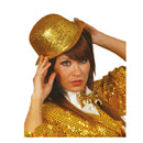 bombin dorado con escarcha para look de fiesta cabaret o nochevieja en eventos y celebraciones