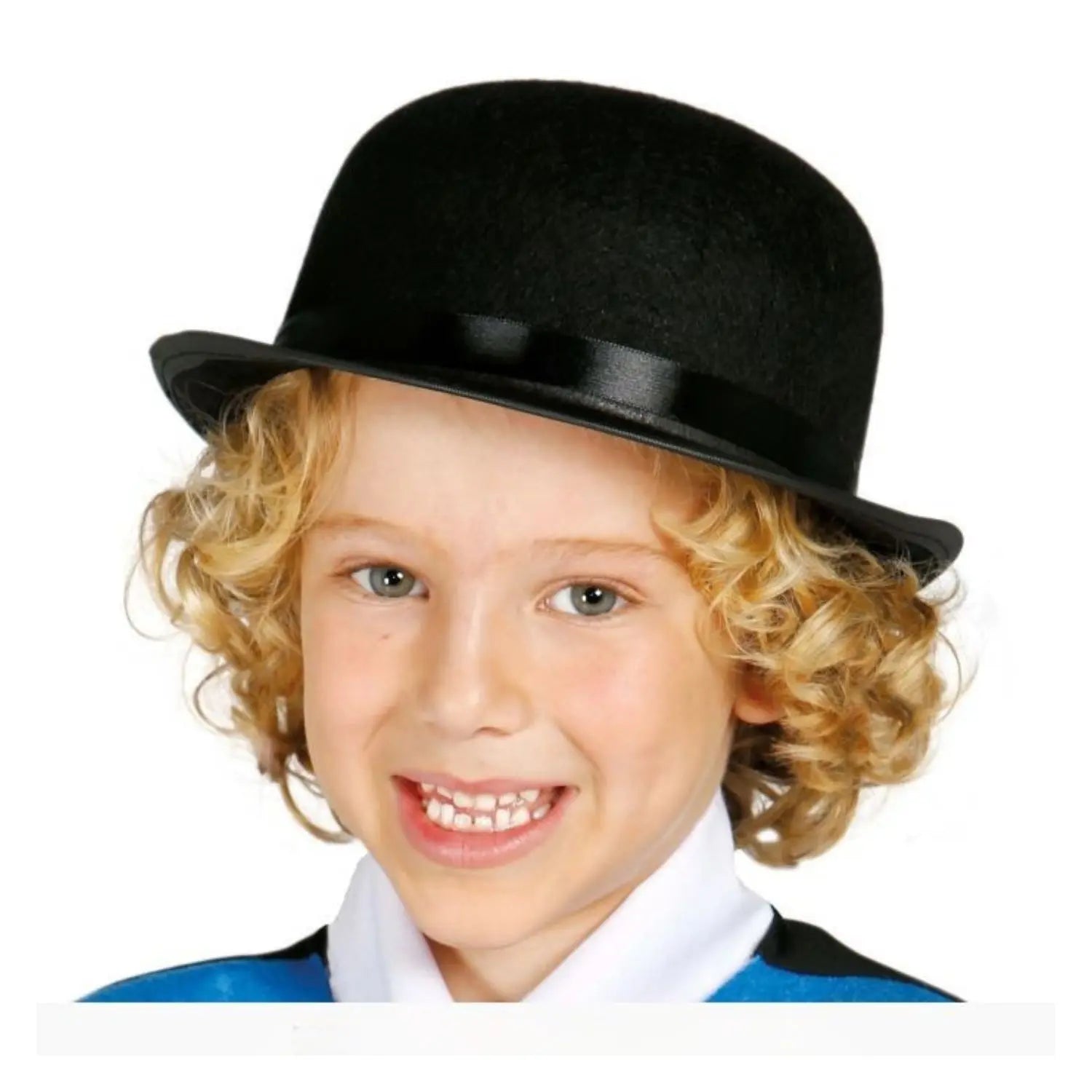 Bombín de fieltro negro infantil sombrero clásico complemento disfraz