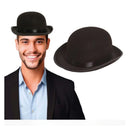 Bombín negro de fieltro para adulto sombrero elegante para disfraz de época o carnaval