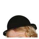 bombin negro flocado infantil para look elegante cabaret o vintage en fiestas temáticas
