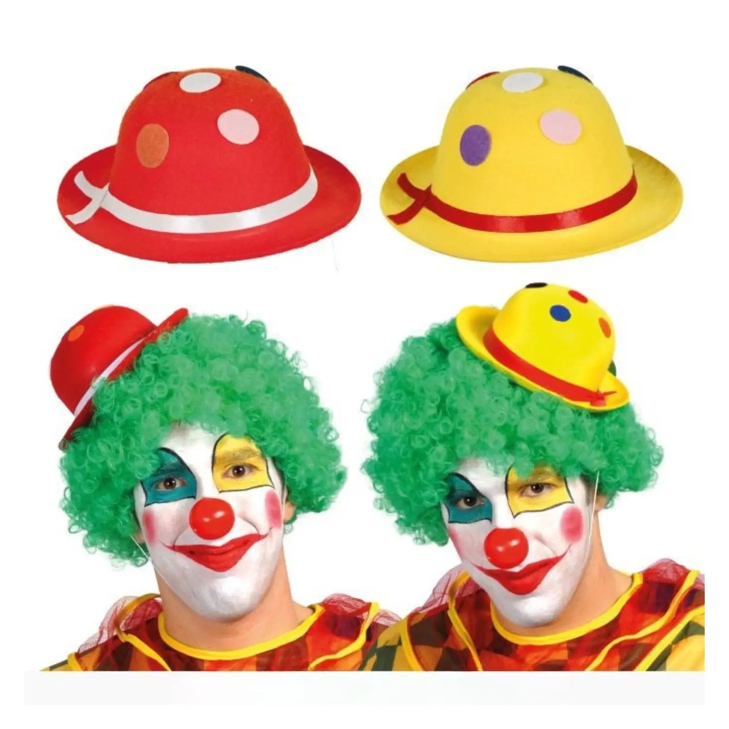 mini bombin de payaso de fieltro con pinza colores surtidos complemento carnaval
