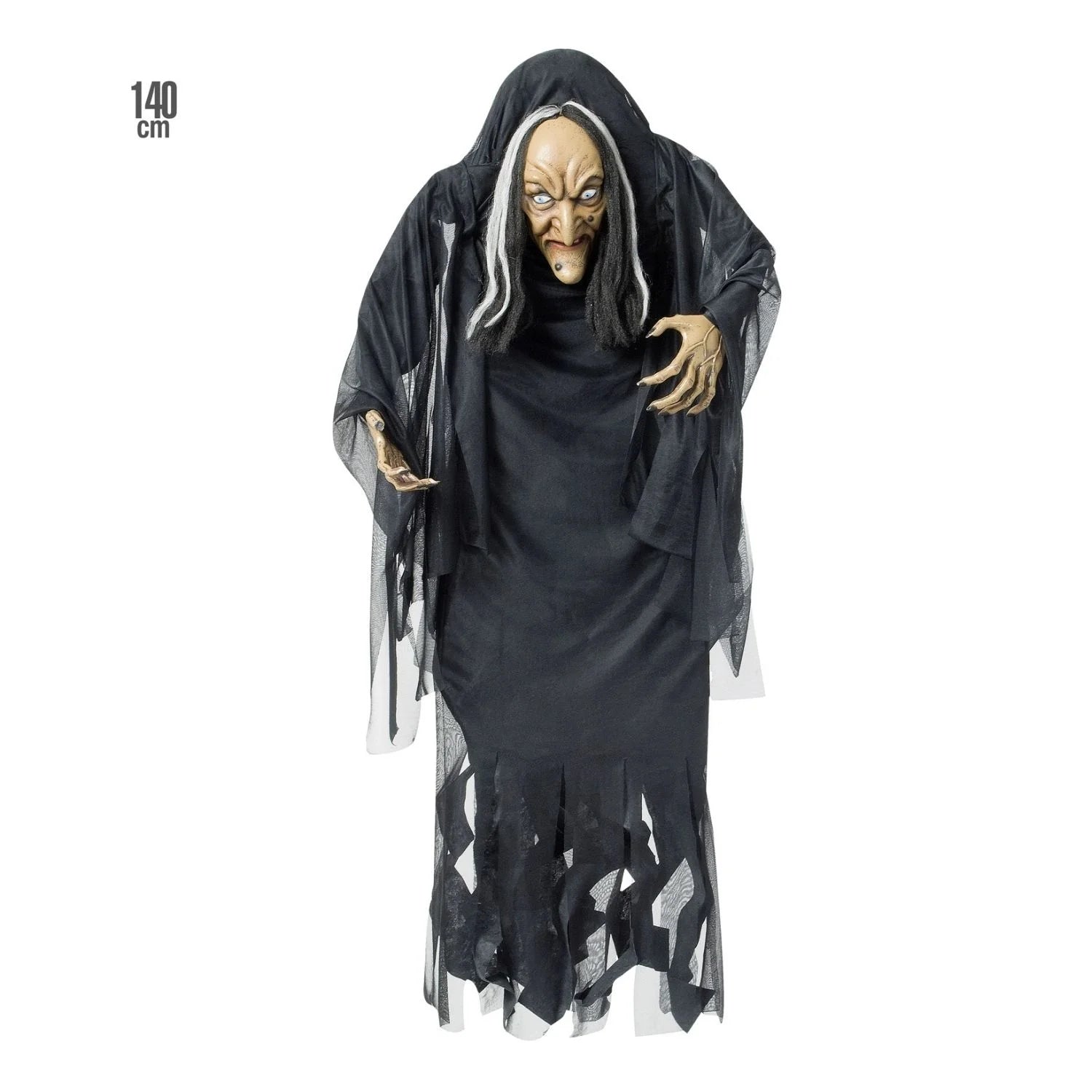 Bruja colgante temática terror de 140 cm con joroba para decoración de Halloween