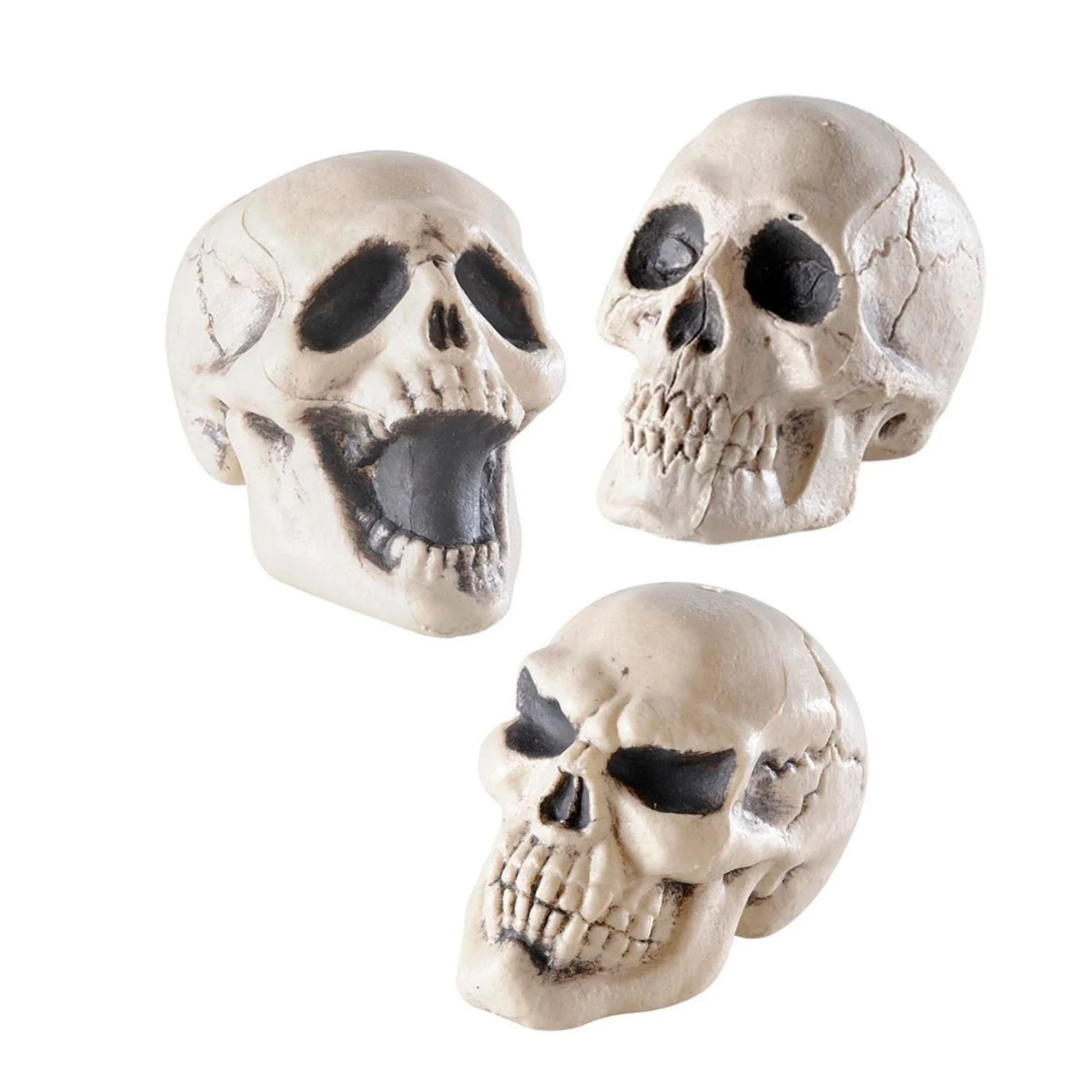 calavera de plástico terror de 12 cm para decoración de Halloween