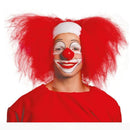 Calva postiza de payaso con pelo rojo para disfraz circo 