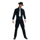 Camisa de Gánster para hombre con corbata y sombrero de tela