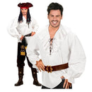Camisa de pirata blanca para adulto ideal para disfraces medievales y personajes de época