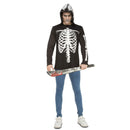 Camiseta de esqueleto para adulto con diseño de huesos para Halloween