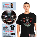 Camiseta payaso diabólico Morphsuit adulto con ojos en movimiento
