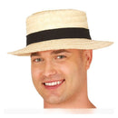 Canotier gondolero de paja para adulto sombrero veneciano para disfraz