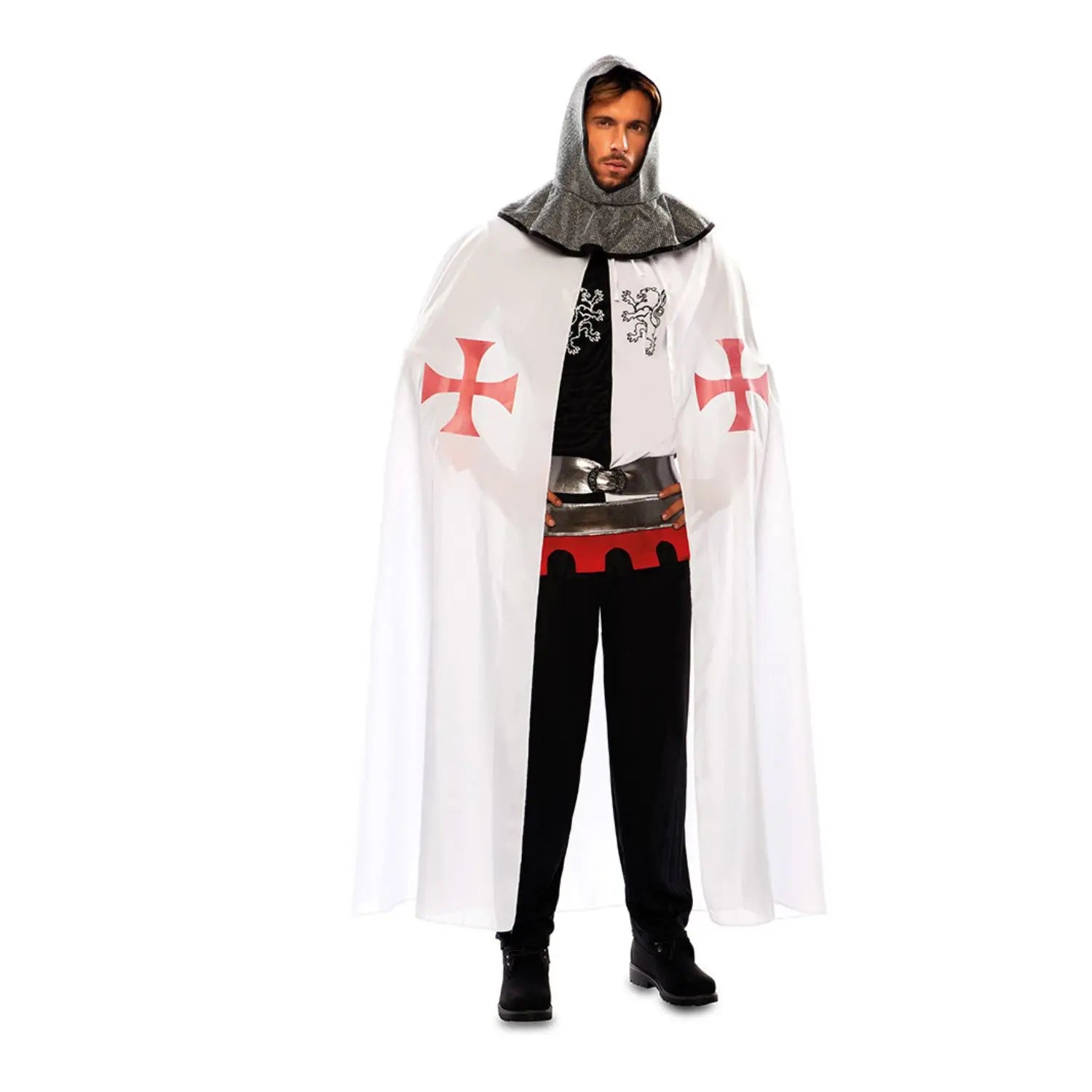 capa medieval blanca adulto complemento para look de fantasía o estilo elegante en fiestas temáticas
