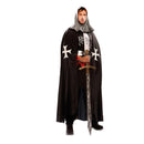 capa medieval negra adulto complemento para look de fantasía o estilo oscuro en fiestas temáticas