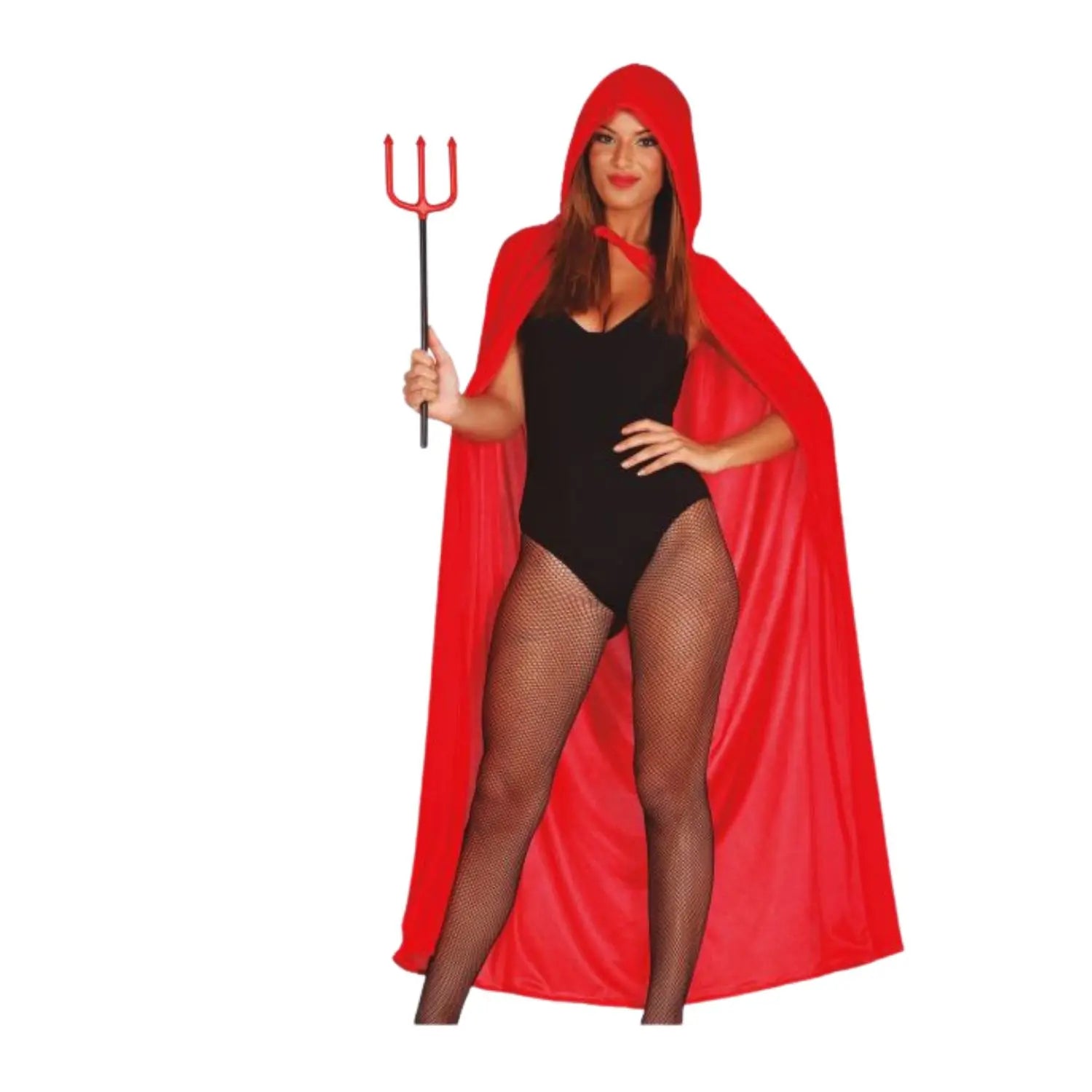 capa roja de terciopelo con capucha adulto complemento para look de vampiro o medieval en fiestas temáticas