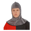 Capucha guerrero medieval infantil accesorio medieval para completar look de caballero en fiestas temáticas