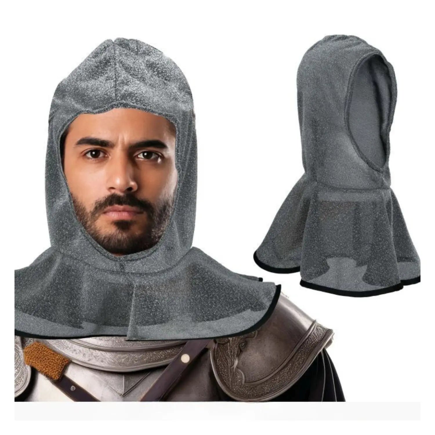 Capucha de guerrero medieval para adulto complemento de disfraz medieval
