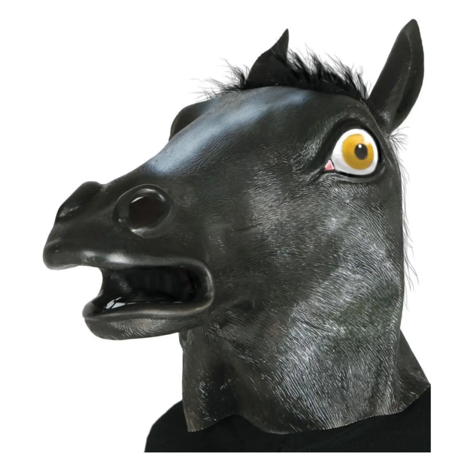 Careta de caballo de látex con diseño realista para disfraces de Carnaval y Halloween