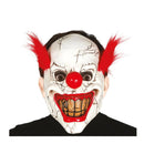 careta de payaso terror con pelo de látex para disfraz de halloween y fiestas temáticas