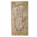 cartel decorativo esotérico de quiromancia con mano de la fortuna estilo vintage