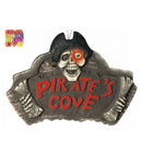 Cartel pirata luminoso para decorar fiestas temáticas y Halloween