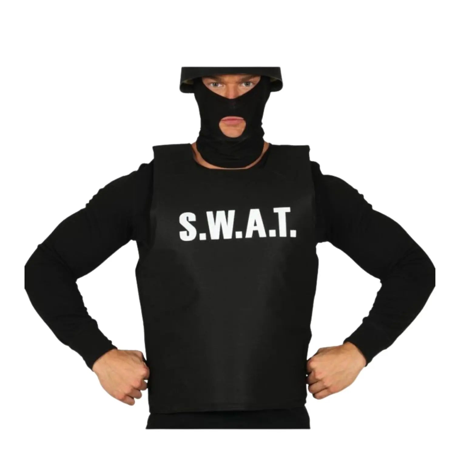 chaleco SWAT adulto complemento para look de policía o temática de acción