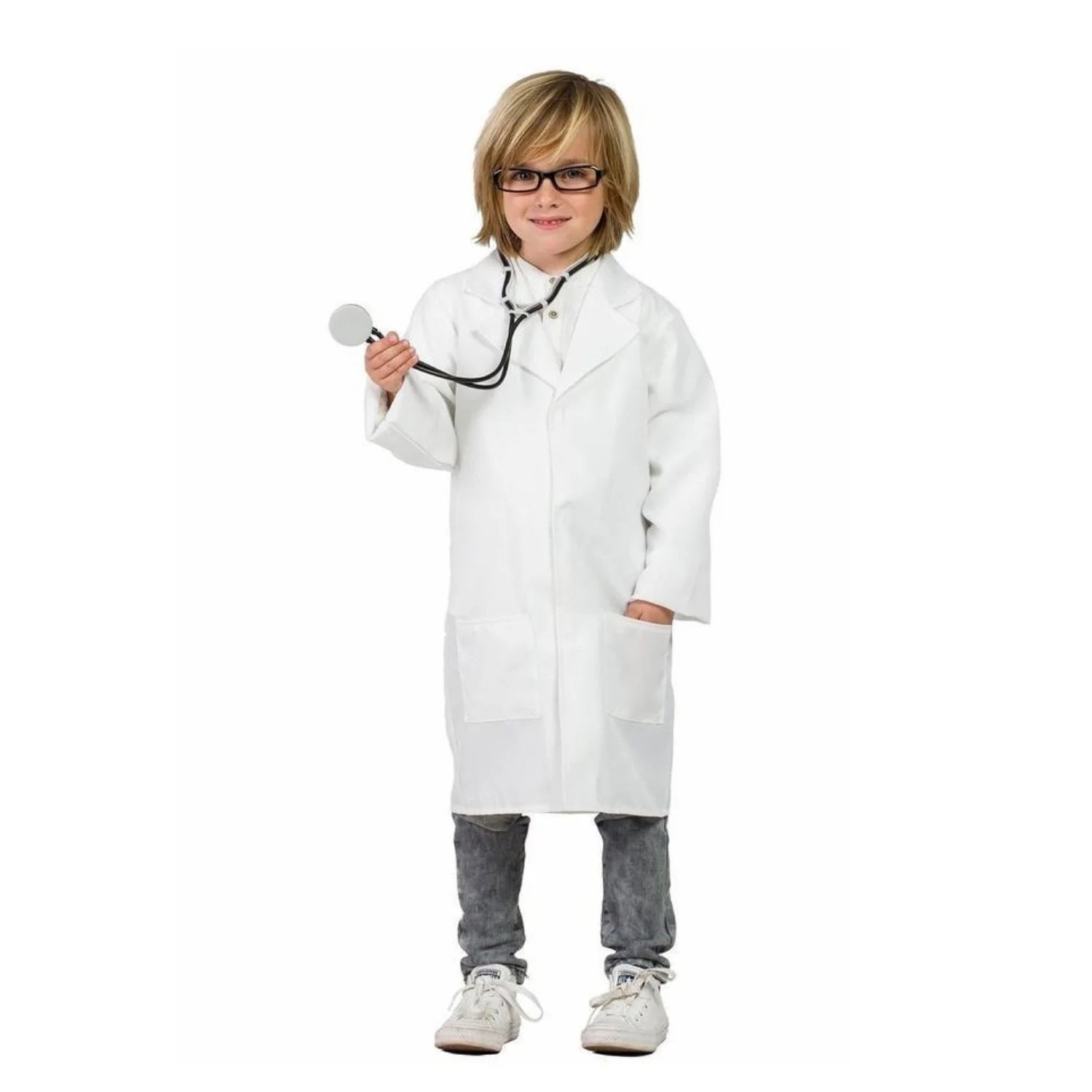 Chaqueta de Doctor Infantil con bata blanca para disfraz médico