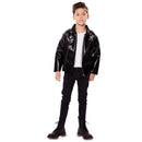 Chaqueta de polipiel para niño ideal para disfraces de rockero y motorista