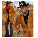Chaqueta de vaquero del Oeste para hombre con flecos estilo cowboy