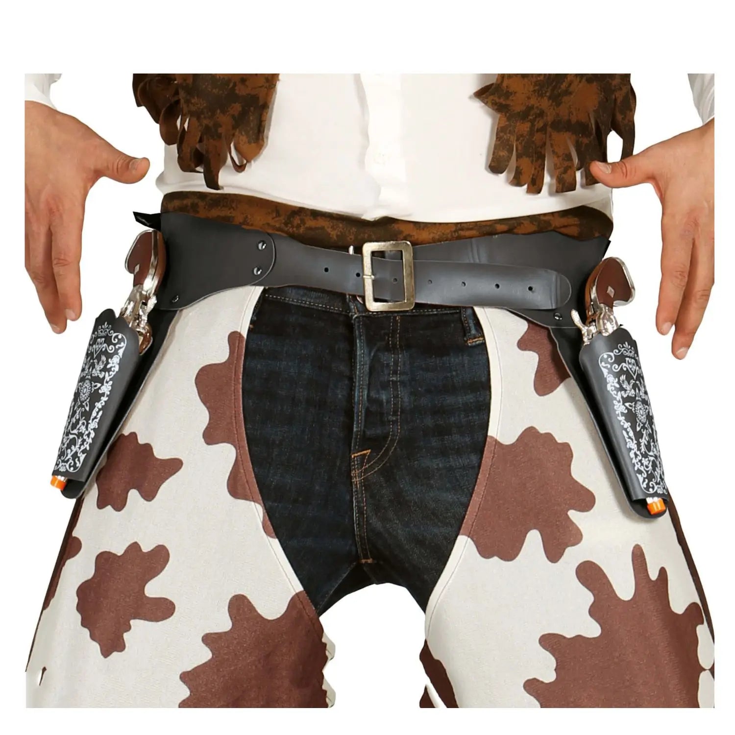Cinturón con fundas para pistola accesorio disfraz cowboy