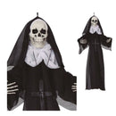 colgante esqueleto monja 50 cm complemento para ambientación de terror Halloween