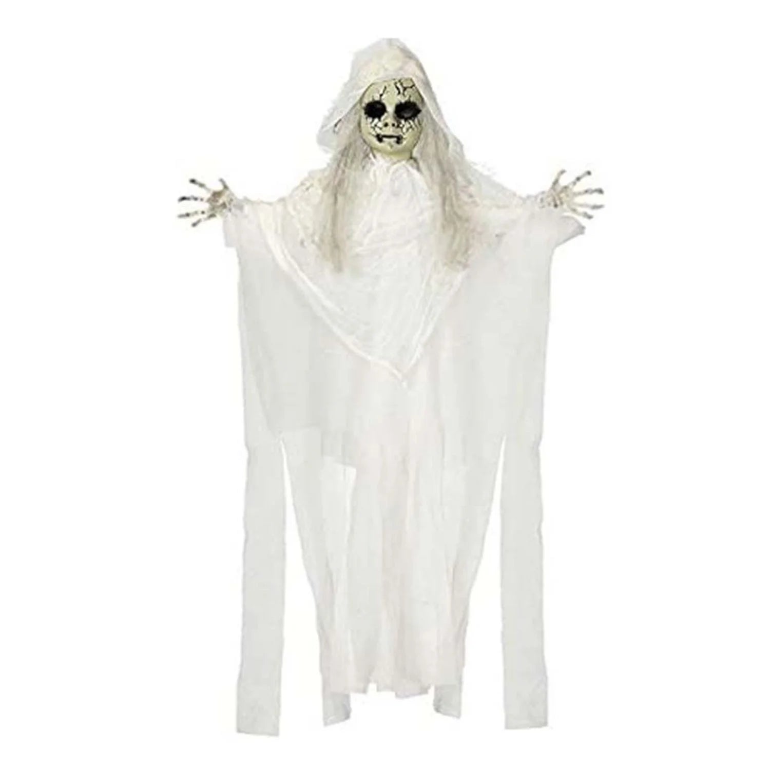 colgante novia fantasma terror 90 cm con luz y sonido decoración Halloween