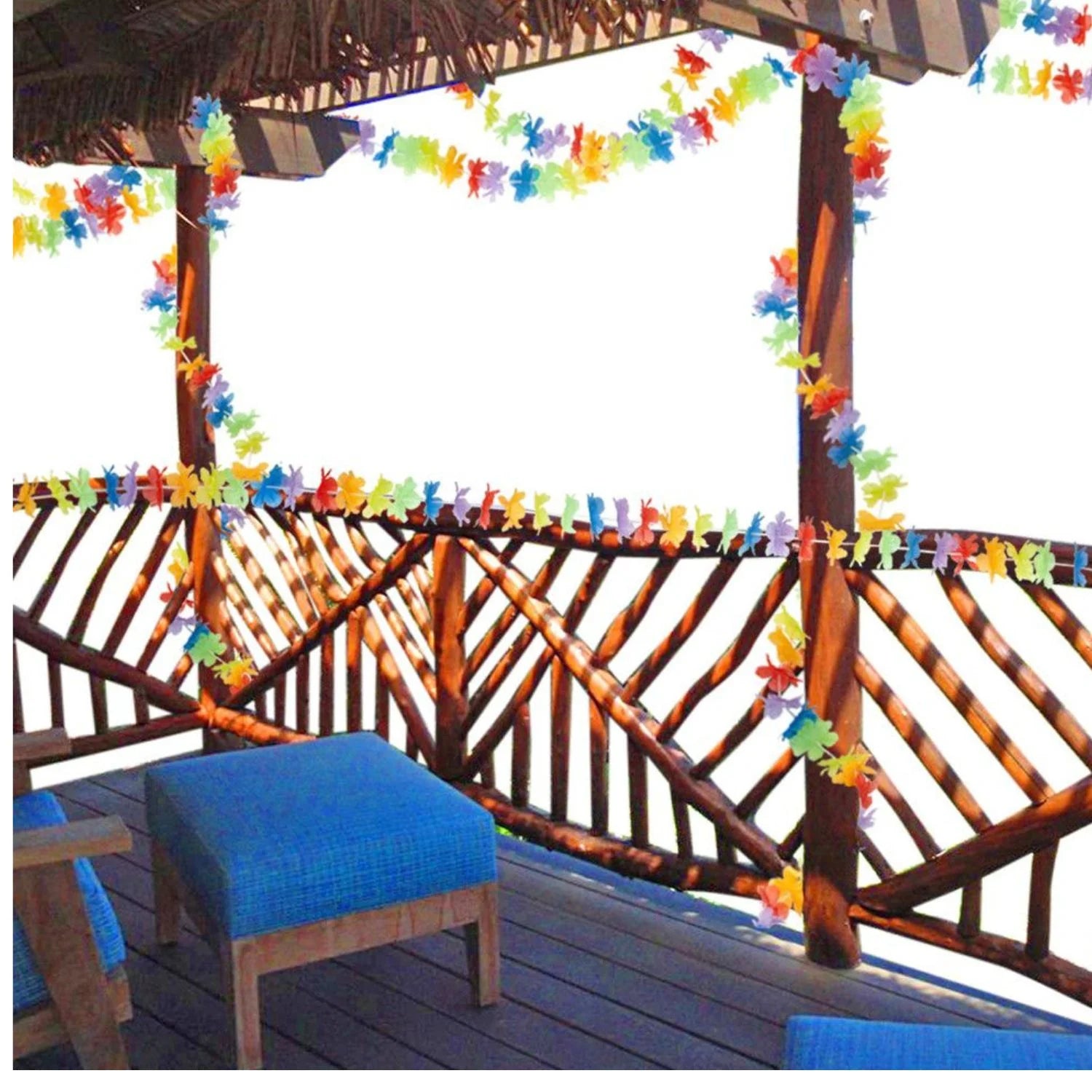 Collar hawaiano decorativo ideal para fiestas tropicales y celebraciones de verano