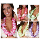 Collar hawaiano de flores en colores surtidos para fiestas tropicales