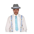 corbata oktoberfest azul complemento para look bávaro o fiesta alemana
