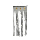 Cortina decorativa gris con calaveras colgantes para decoración de Halloween de 90x180 cm