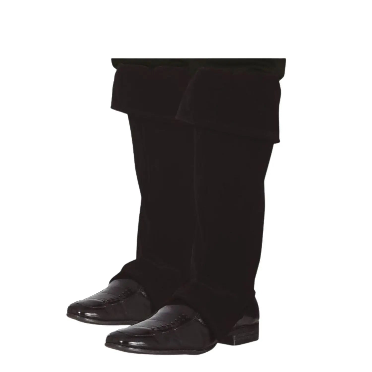 cubrebotas negras infantiles para look pirata o medieval en fiestas temáticas y eventos escolares