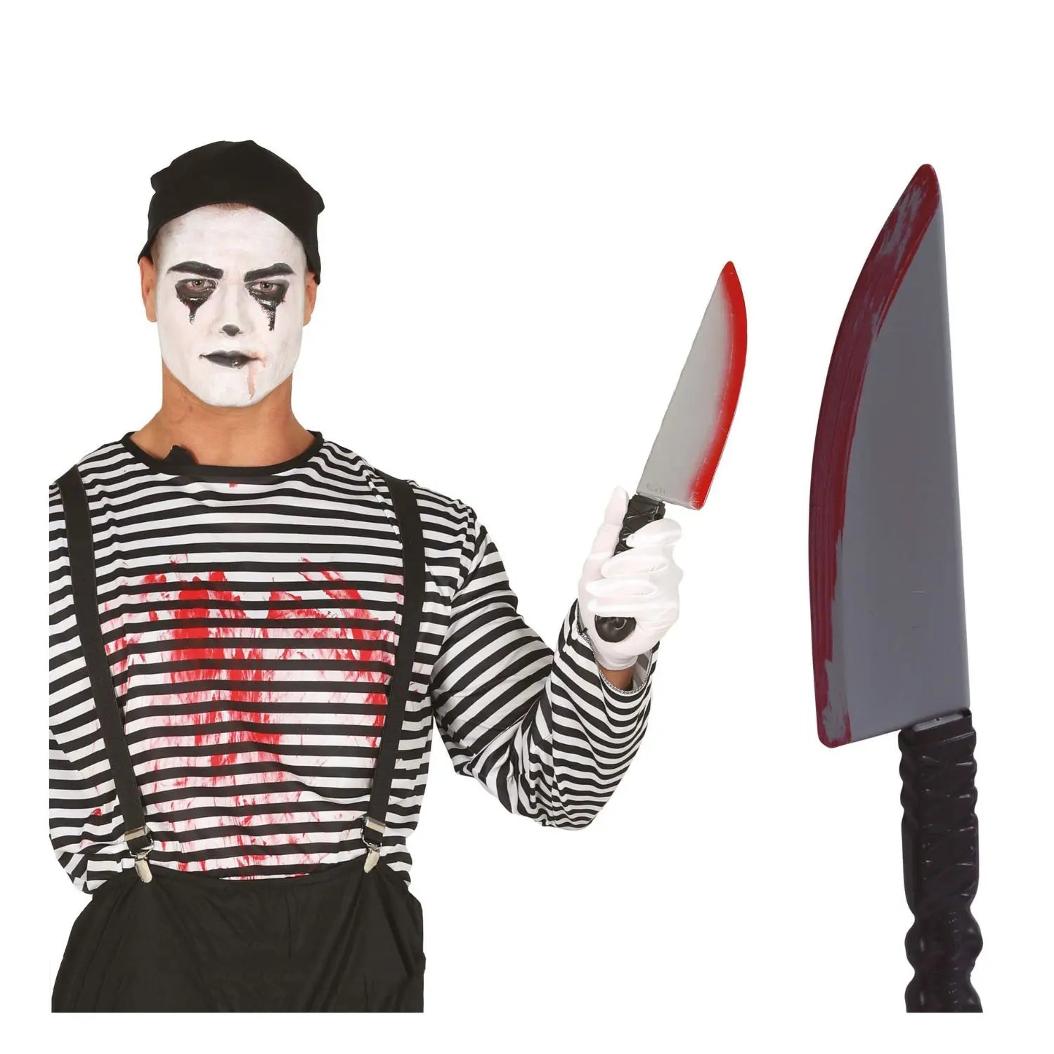 Cuchillo ensangrentado de 37 cm accesorio para disfraz de terror Halloween