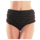 Culotte negro para adulto decorado con múltiples capas de encaje y cintura elástica