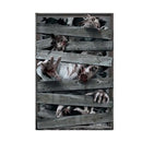 decoración de ventana zombies 80x120 complemento para ambientación de terror Halloween