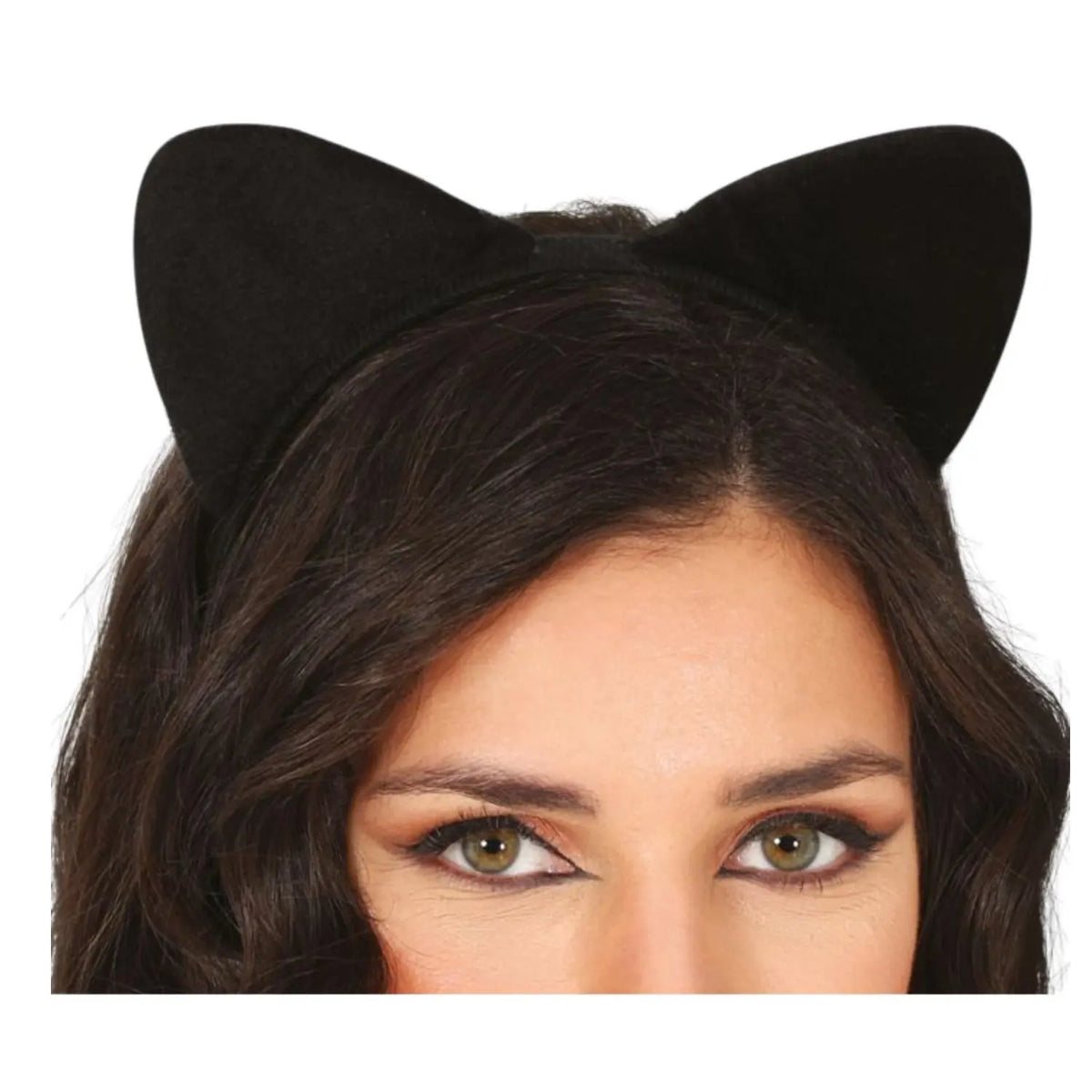 Diadema de gato negra con orejas para disfraz de Carnaval y Halloween