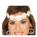diadema cinta con margaritas complemento para look hippie o flower power ideal para Carnaval