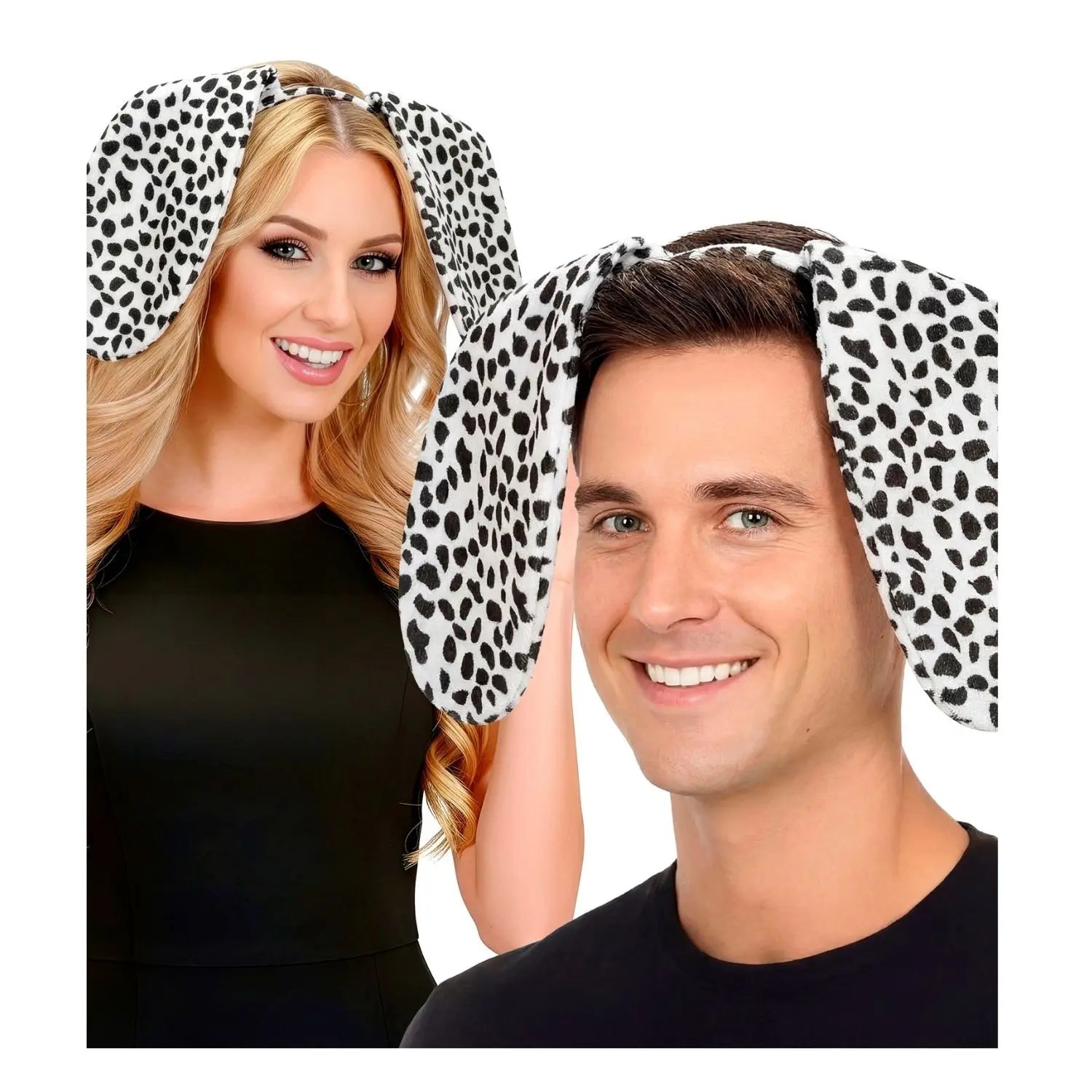 diadema con orejas de dálmata complemento para look animal o temático divertido en fiestas
