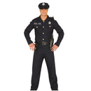 Disfraz de policía para adulto con chaqueta, cinturón, gorro y pantalón completo para Carnaval y fiestas temáticas