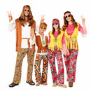 Grupo hippies divertidos para fiesta de Carnaval