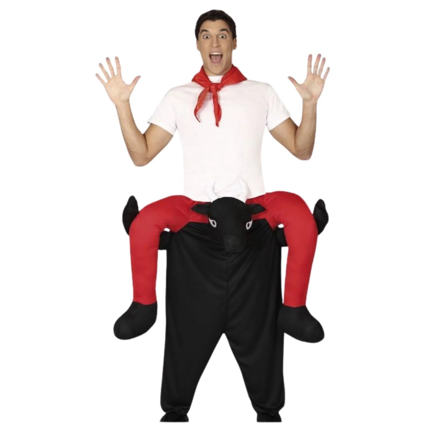 Disfraz a hombros de toro para adulto con pantalón divertido