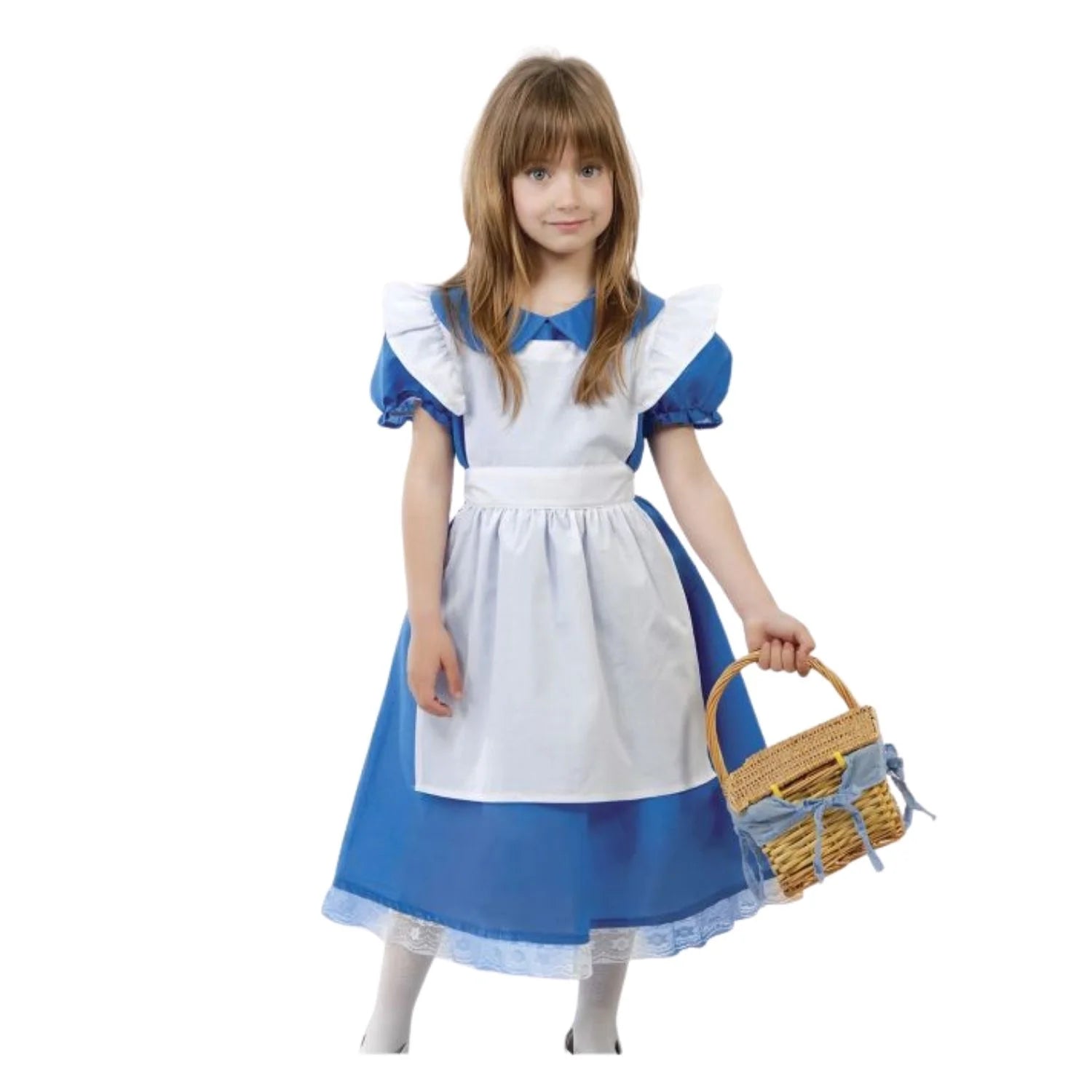Disfraz Alicia infantil con vestido y delantal para niña