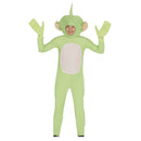 Disfraz de alien verde para adulto con mono capucha y guantes