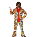 Disfraz de disco hombre años 70 con chaqueta y pantalón estilo retro