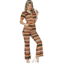 Disfraz de años 70 para mujer con mono y cinturón estilo disco retro ideal para Carnaval y fiestas temáticas