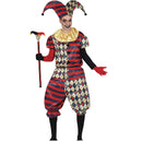 Disfraz de arlequín Diamond para hombre con pantalón, camisa, cuello y sombrero elegante para Carnaval o Halloween