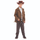 Disfraz de aventurero infantil para niño con chaqueta, sombrero y pantalón estilo Indiana Jones para Carnaval
